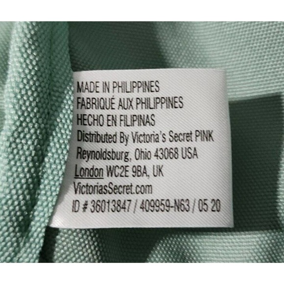 Victoria\'s Secret PINK Classic Backpack Side Pockets Laptop Divider Green NWT